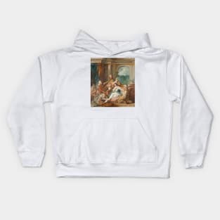 Esther at Her Toilet by Jean-Francois de Troy Kids Hoodie